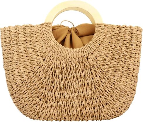 Womens Large Straw Bags Beach Tote Bag Handwoven Hobo Bag Summer Beach Bag Straw Handbag in Saudi Arabia