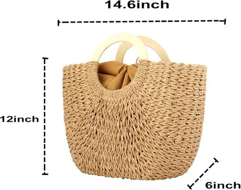 Womens Large Straw Bags Beach Tote Bag Handwoven Hobo Bag Summer Beach Bag Straw Handbag in Saudi Arabia