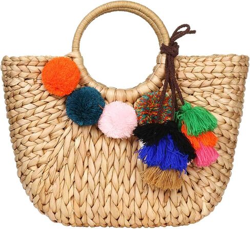 Womens Large Straw Bags Beach Tote Bag Handwoven Hobo Bag Summer Beach Bag Straw Handbag in Saudi Arabia