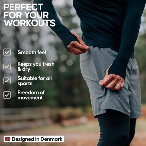 شورت DANISH ENDURANCE الرياضي للرجال مقاس 5.5 بوصة، خفيف الوزن، سريع الجفاف in Kuwait