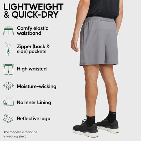 شورت DANISH ENDURANCE الرياضي للرجال مقاس 5.5 بوصة، خفيف الوزن، سريع الجفاف in Kuwait