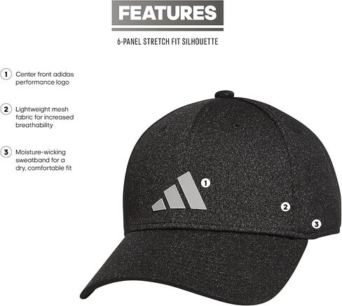 adidas Men's Pregame Structured Stretch Fit Cap in Saudi Arabia