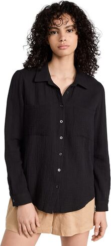 Z SUPPLY Women's Kaili Button Up Gauze Top in Saudi Arabia