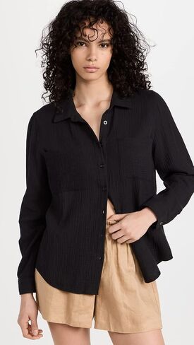 Z SUPPLY Women's Kaili Button Up Gauze Top in Saudi Arabia