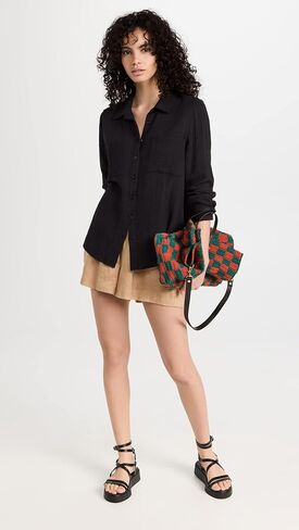 Z SUPPLY Women's Kaili Button Up Gauze Top in Saudi Arabia