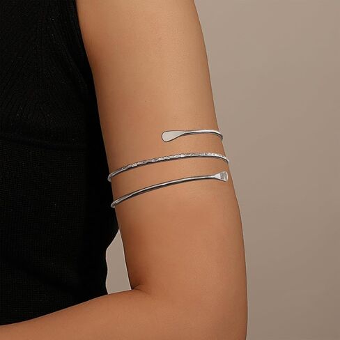 Boho Style Upper Arm Bracelet for Women - Adjustable Armlet Armband Arm Bangle Jewelry for Minimalist Wedding Vacation in Saudi Arabia