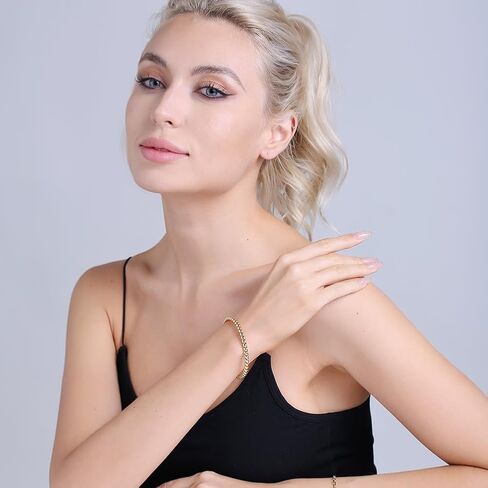 تي او ان ال يو واي اي اكس سوار ذهبي مفتوح للنساء، سوار حلقي بتصميم بسيط ملتوي ورفيع in Kuwait