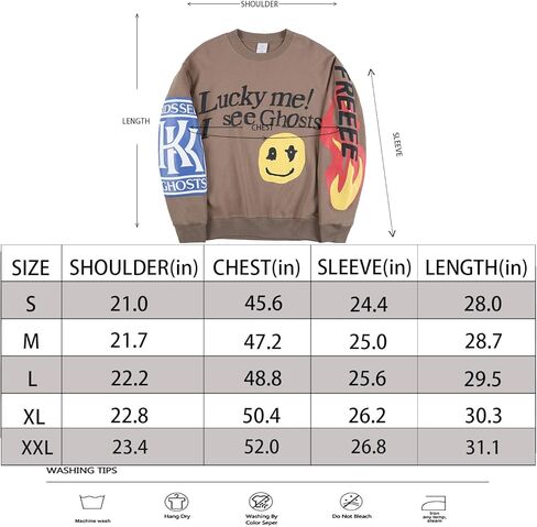 هوديس جرافيك للرجال Lucky Me I See Ghosts بلوفر هوديس هيب هوب in Kuwait