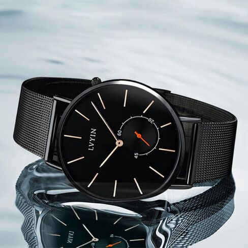 Men's Watches Brown Leather with Date,Casual Watches for Men,Large Face Watches Men,Sport Waterproof Business Dress Analog Quartz Men's Wrist Watches Reloj De Hombre… in Saudi Arabia