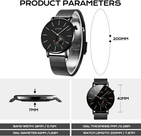 Men's Watches Brown Leather with Date,Casual Watches for Men,Large Face Watches Men,Sport Waterproof Business Dress Analog Quartz Men's Wrist Watches Reloj De Hombre… in Saudi Arabia