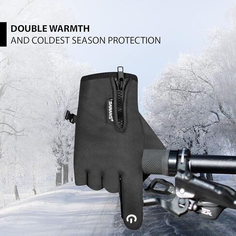 قفازات ركوب الدراجات الشتاء شاشة تعمل باللمس ضد الهواء الرجال النساء سيليكون مكافح الانزلاق دراجة جبلية الحرارية رياضات قابل للتعديل ركض التسلق المشي لمسافات طويلة تخييم in Kuwait