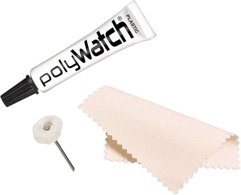 ملمع ساعة بلاستيك كريستال لازالة الخدوش من بوليووتش، ملمع ناعم وقطعة قماش تلميع in Kuwait