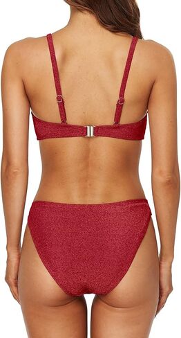 beautyin Women Two Piece Bikini Set Crop Top Swimsuit High Waisted Bathing Suit in Saudi Arabia