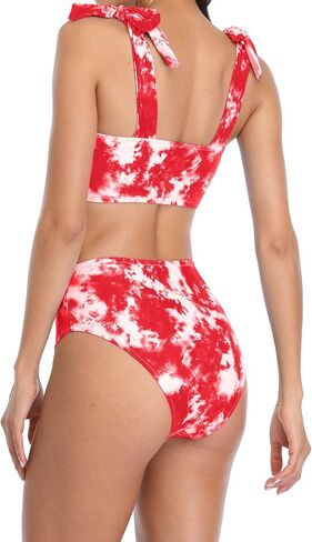 beautyin Women Two Piece Bikini Set Crop Top Swimsuit High Waisted Bathing Suit in Saudi Arabia