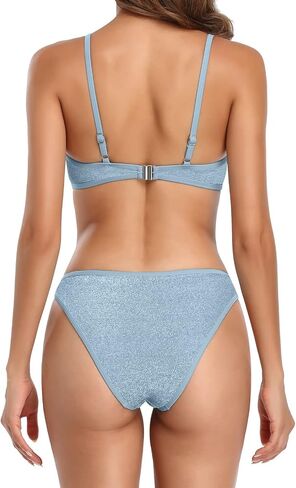 beautyin Women Two Piece Bikini Set Crop Top Swimsuit High Waisted Bathing Suit in Saudi Arabia