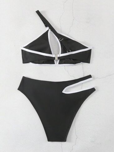 SOLY HUX Women's Two Piece Swimsuit Cut Out Asymmetrical Neck Bikini Sets Bathing Suits in Saudi Arabia