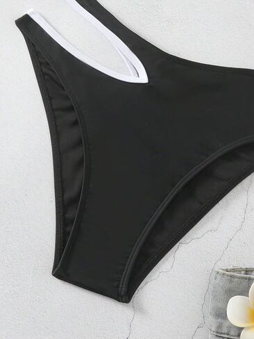 SOLY HUX Women's Two Piece Swimsuit Cut Out Asymmetrical Neck Bikini Sets Bathing Suits in Saudi Arabia