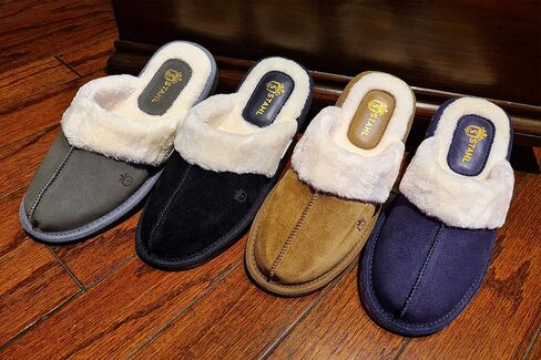 شبشب نسائي مريح من جلد البقر الأصلي من STAHL مصنوع من إسفنج عالي الكثافة ومضاد للانزلاق مع بطانة دافئة من القطيفة للاستخدام في الأماكن المغلقة/الخارجية 804 in Kuwait