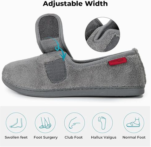 شبشب نسائي من HomeTop قابل للتعديل، حذاء منزلي مريح من الإسفنج الذكي للاستخدام الداخلي والخارجي in Kuwait