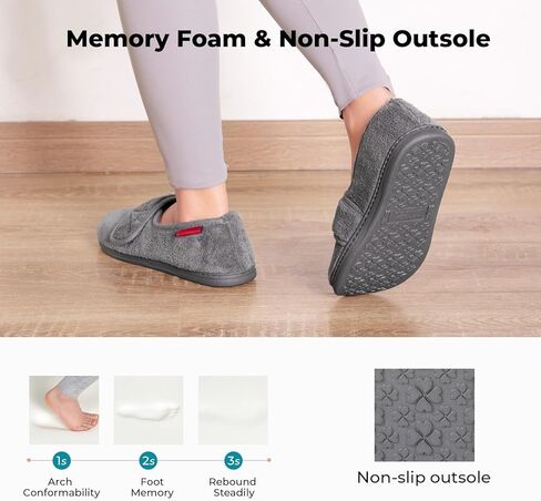 شبشب نسائي من HomeTop قابل للتعديل، حذاء منزلي مريح من الإسفنج الذكي للاستخدام الداخلي والخارجي in Kuwait