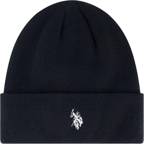 U.S. Polo Assn. Unisex-Adult Beanie Hat, Knit Winter Cap with Black Sherpa LiningBeanie Hat in Saudi Arabia