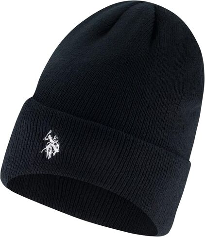 U.S. Polo Assn. Unisex-Adult Beanie Hat, Knit Winter Cap with Black Sherpa LiningBeanie Hat in Saudi Arabia