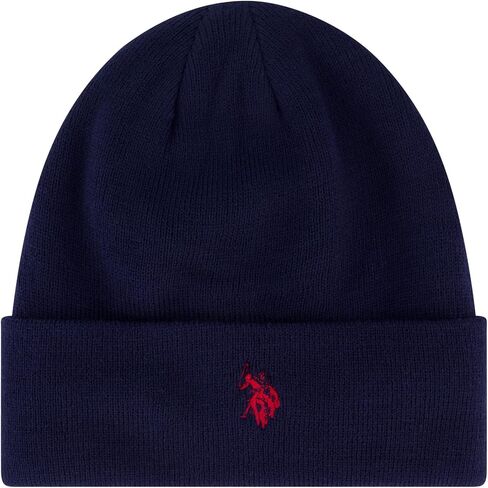 U.S. Polo Assn. Unisex-Adult Beanie Hat, Knit Winter Cap with Black Sherpa LiningBeanie Hat in Saudi Arabia