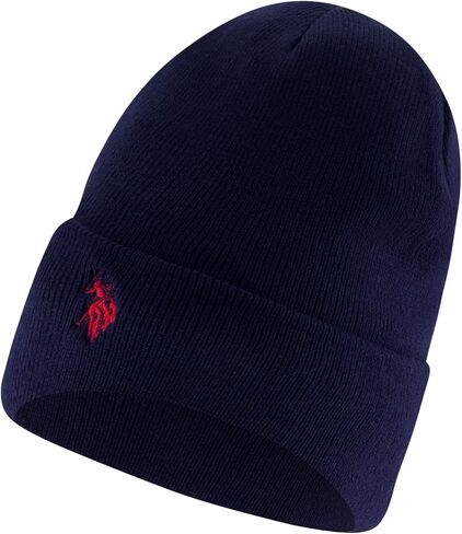 U.S. Polo Assn. Unisex-Adult Beanie Hat, Knit Winter Cap with Black Sherpa LiningBeanie Hat in Saudi Arabia