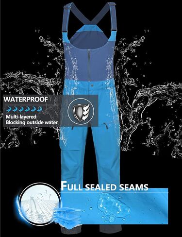 Little Donkey Andy Men's Waterproof Snow Ski Bib Pants Winter Snowboarding Overalls Ripstop Snowpants for Fishing Outdoor in Saudi Arabia