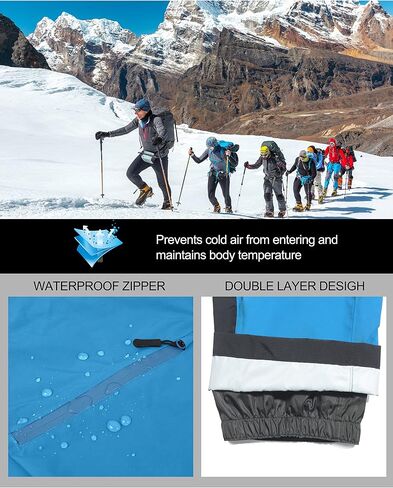 Little Donkey Andy Men's Waterproof Snow Ski Bib Pants Winter Snowboarding Overalls Ripstop Snowpants for Fishing Outdoor in Saudi Arabia