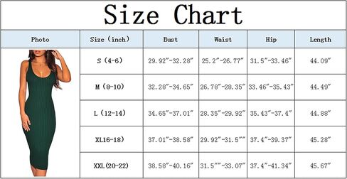 YouSexy Women's Sexy Bodycon Ribbed Tank Dress Sleeveless Casual Party Club Midi Dresses in Saudi Arabia