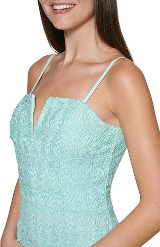 GUESS Women's Sleeveless Chemical Lace Mini Dress, Mint in Saudi Arabia