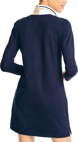 Nautica Women's Sustainably Crafted Long-Sleeve Polo Dress in Saudi Arabia