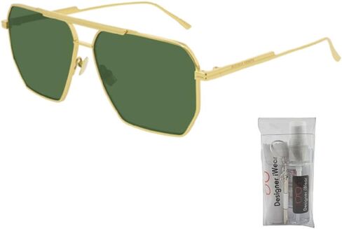 Bottega Veneta BV1012S Aviator Sunglasses for Men + BUNDLE with Designer iWear Eyewear Care Kit in Saudi Arabia