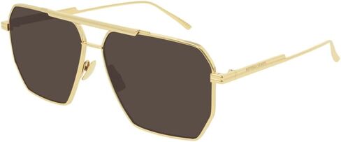 Bottega Veneta BV1012S Aviator Sunglasses for Men + BUNDLE with Designer iWear Eyewear Care Kit in Saudi Arabia