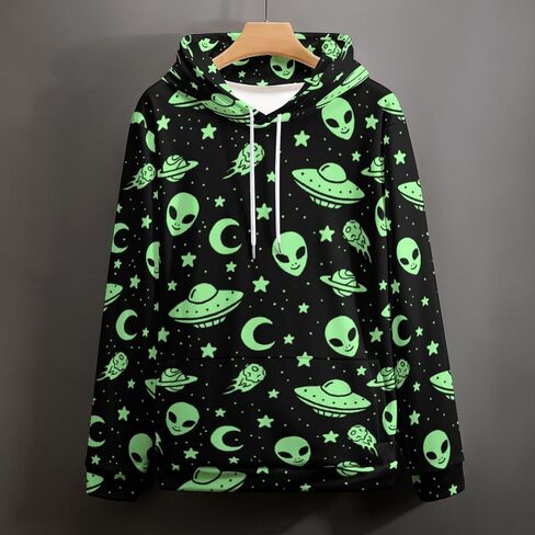 هوديس PIOKNGY للرجال، بلوفر رجالي رائع، سويت شيرت برسومات لطيفة مع جيوب in Kuwait