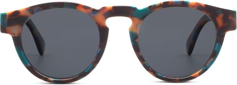 Peepers by PeeperSpecs Women's Nantucket Reading, Bifocal and Polarized Sunglasses Round, Teal Botanico, No Correction in Saudi Arabia