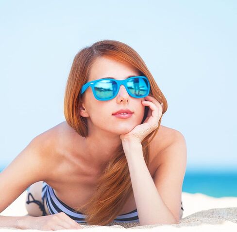 Geopty 15 حزمة من النظارات الشمسية الفاخرة للحفلات النيون، نظارات شمسية بعدسات عاكسة ملونة عتيقة 80s 90s للحفلات in Saudi Arabia