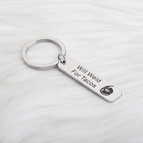 Welder Gift Will Weld For Tacos Keychain Welding Jewelry Metal Worker Gift Tacos Lover Gift in Saudi Arabia