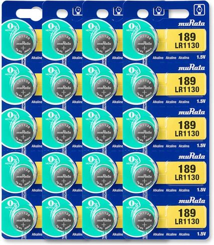 Murata LR1130 Battery AG10 389A 1.55V Alkaline Button Cell (5 Batteries) in Kuwait