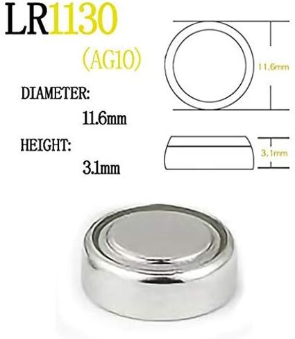 SKOANBE 200 قطعة AG10 LR1130 389 1.5 فولت زر خلية البطارية in Kuwait