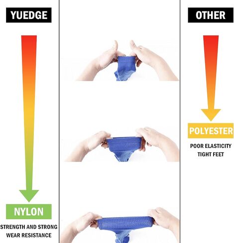 جوارب YUEDGE النسائية للمشي لمسافات طويلة 5 أزواج جوارب رياضية مبطنة مضادة للعرق جوارب طويلة للسيدات 6-11 in Kuwait