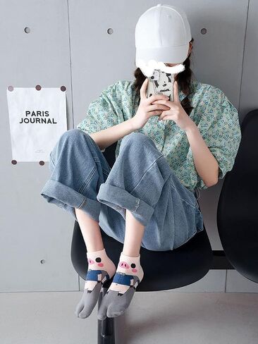 جوارب FASHIXD النسائية لأصابع القدم، جوارب للكاحل، جوارب لطيفة بإصبعين للنساء والفتيات للجري in Kuwait