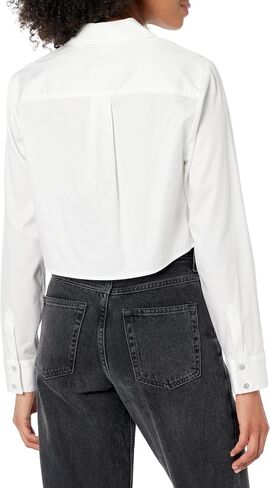 GUESS Women's Long Sleeve Sami Cropped Button Up in Saudi Arabia