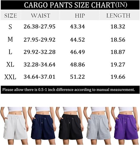 IVIR Women's Bermuda Shorts Sweat Shorts Knee Length Comfy Cotton Long Shorts with 4 Pockets for Summer Casual Hiking in Saudi Arabia