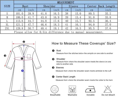 Eilshoji Women Swimsuit Cover Ups for Bathing Suit Bikini Button Down Long Shirt Tops Beach Swimwear Dress Coverups in Saudi Arabia