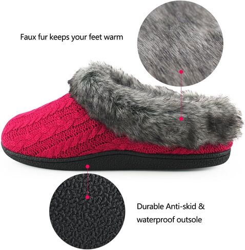 شبشب Magtoe نسائي محبوك من الإسفنج الذكي للأماكن المغلقة، حذاء منزلي من القطيفة الناعمة المضادة للانزلاق in Kuwait