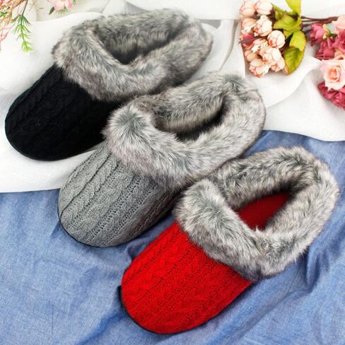 شبشب Magtoe نسائي محبوك من الإسفنج الذكي للأماكن المغلقة، حذاء منزلي من القطيفة الناعمة المضادة للانزلاق in Kuwait