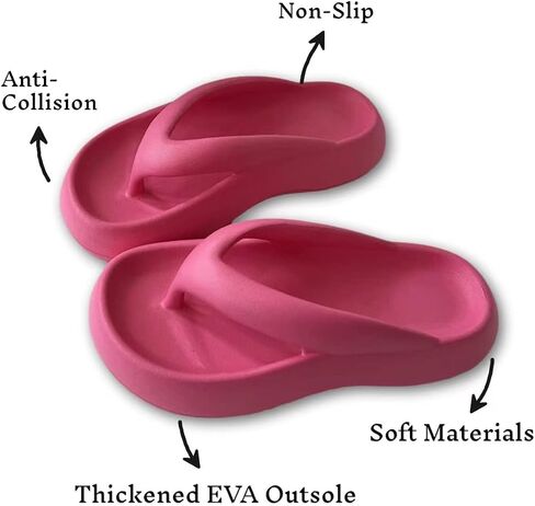Cloud Comfy Flip Flops for Women Lightweight Thicken Sole Pillow Slippers Cute Cushioned Slippers Soft Foam Non-Slip Shower Bathroom Slides Sandals Cozy EVA Indoor and Outdoor in Saudi Arabia