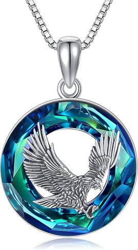 YAFEINI Eagle Necklace 925 Sterling Silver Eagle Pendant Hawk Gift Jewelry For Men Women in Saudi Arabia